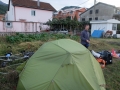 Camping dans un potager